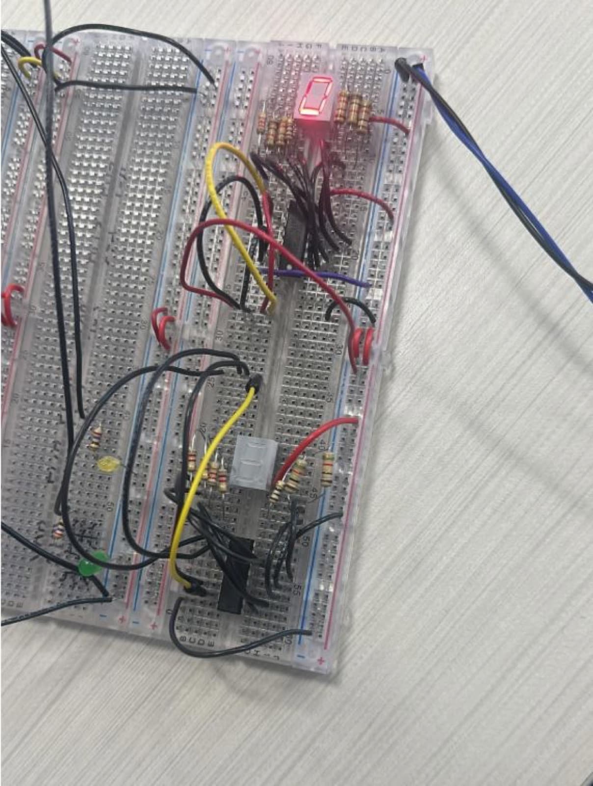 Counter stage with 7-segment display